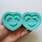 Made to Order - Milky Cow Print Heart Earring Mold - Shiny silicone mold