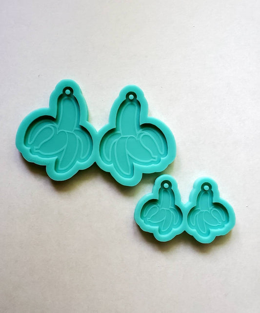 Made to order - Banana shiny silicone earring mold