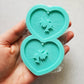 Made to order -  Cracked Heart Earring shiny silicone mold