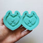 Made to order- Fire Heart shiny silicone earring mold