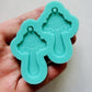 Made to order -  Toxic Mushroom earring mold - shiny silicone mold