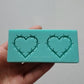 Made to Order - Barbed Wire Heart Earring shiny silicone mold - 2 sizes available