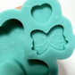 Made to order - Adorable teddy bear shaker shiny silicone mold