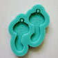 Made to order -  Cute Mushroom earring mold - shiny silicone mold