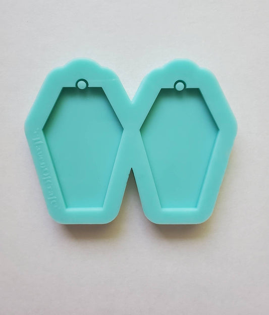 Made to order - Coffin earring shiny silicone mold