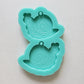 Made to order - Cute Snail earring mold - shiny silicone mold