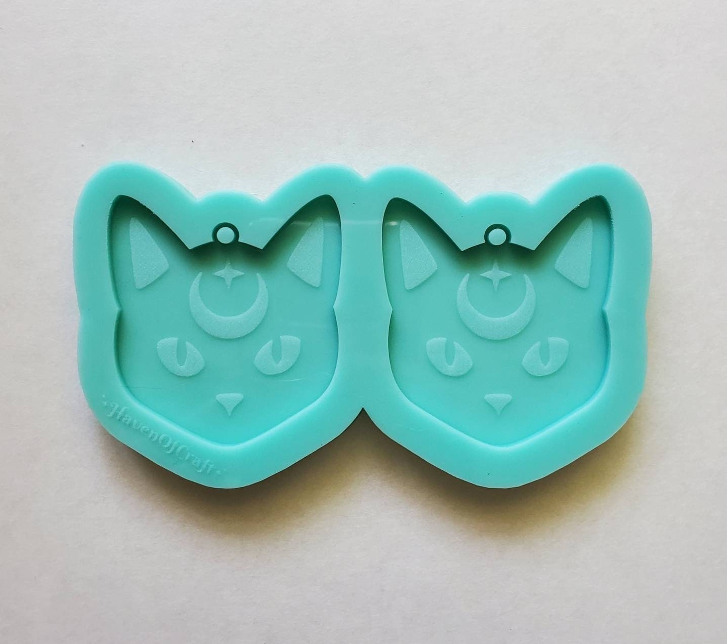 Made to order -Moon star cat shiny silicone mold