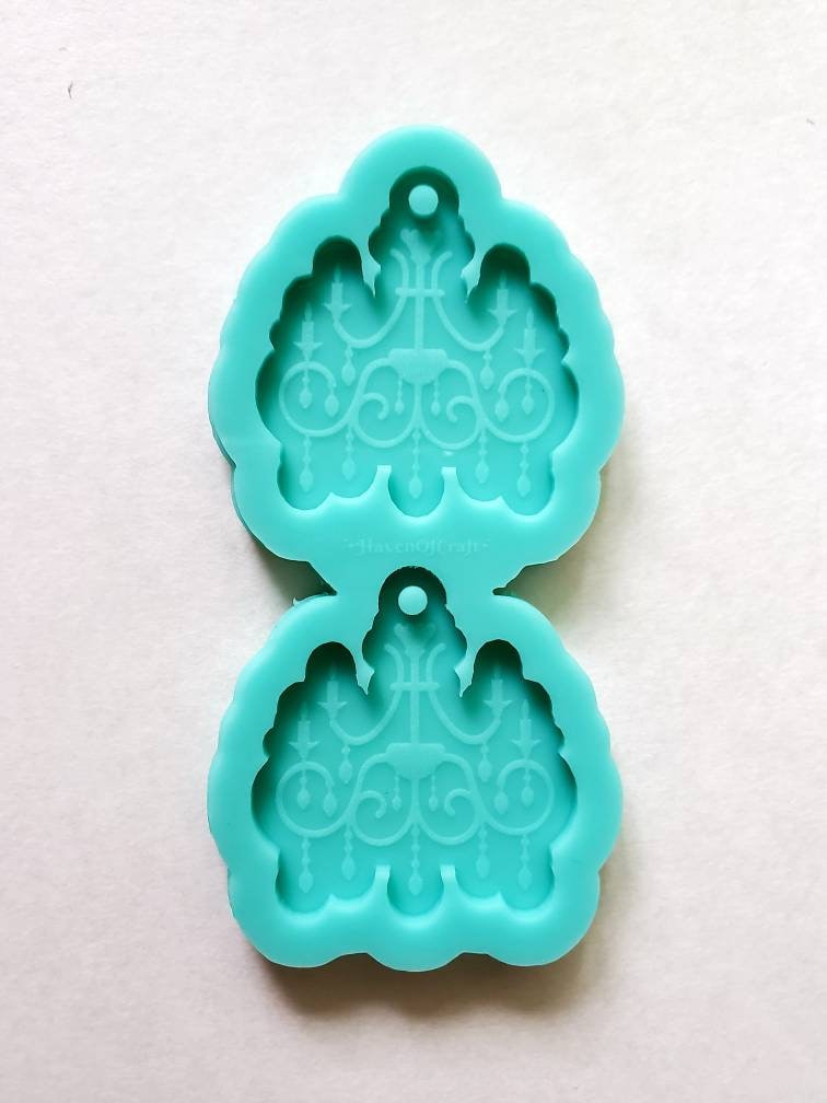 Made to Order - Chandelier Shiny Silicone Earring Mold- Made with Acrylic Blanks