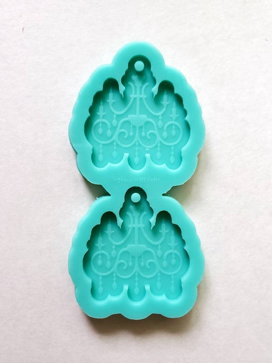 Made to Order - Chandelier Shiny Silicone Earring Mold- Made with Acrylic Blanks