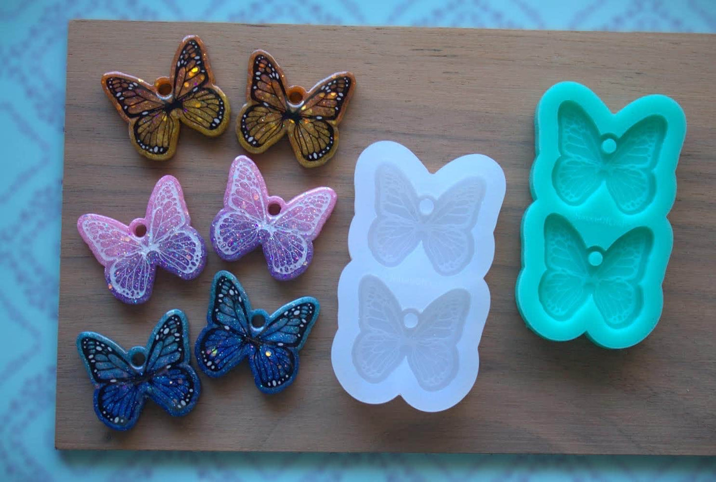 Monarch Butterfly Wings Small Resin Silicone Mold / Made to order