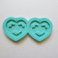 Made to Order - Milky Cow Print Heart Earring Mold - Shiny silicone mold