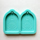 Made to Order -Magical Moon moth Shiny Silicone Earring Mold- Made with Acrylic Blanks