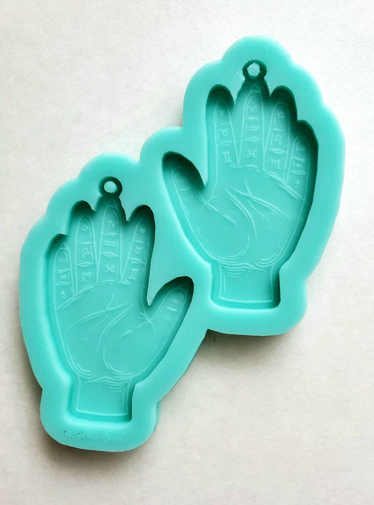 Made to Order - Hands with tattoos witchy shiny silicone earring mold