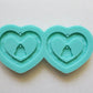 Made to Order - Cow Print Heart Earring Mold - Shiny silicone mold