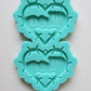 Made to order -  Leo Barbed Heart earring silicone mold -shiny silicone mold