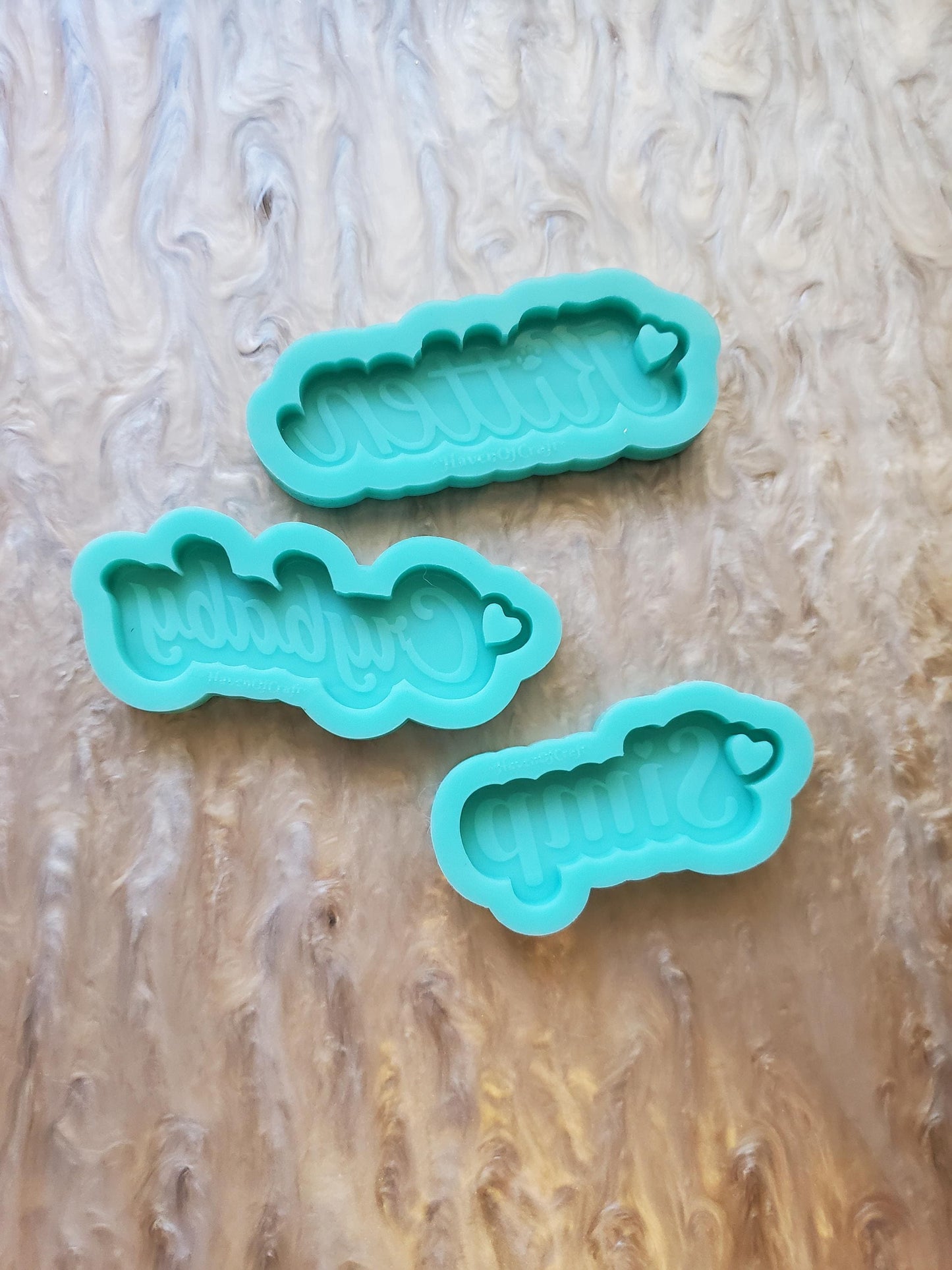 1/4 Inch Thick Keychain Mold \ 3 to choose from \ Crybaby, Simp and Kitten - Made to order