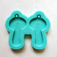 Made to Order - Mushroom Shiny Silicone Earring Mold- Made with Acrylic Blanks