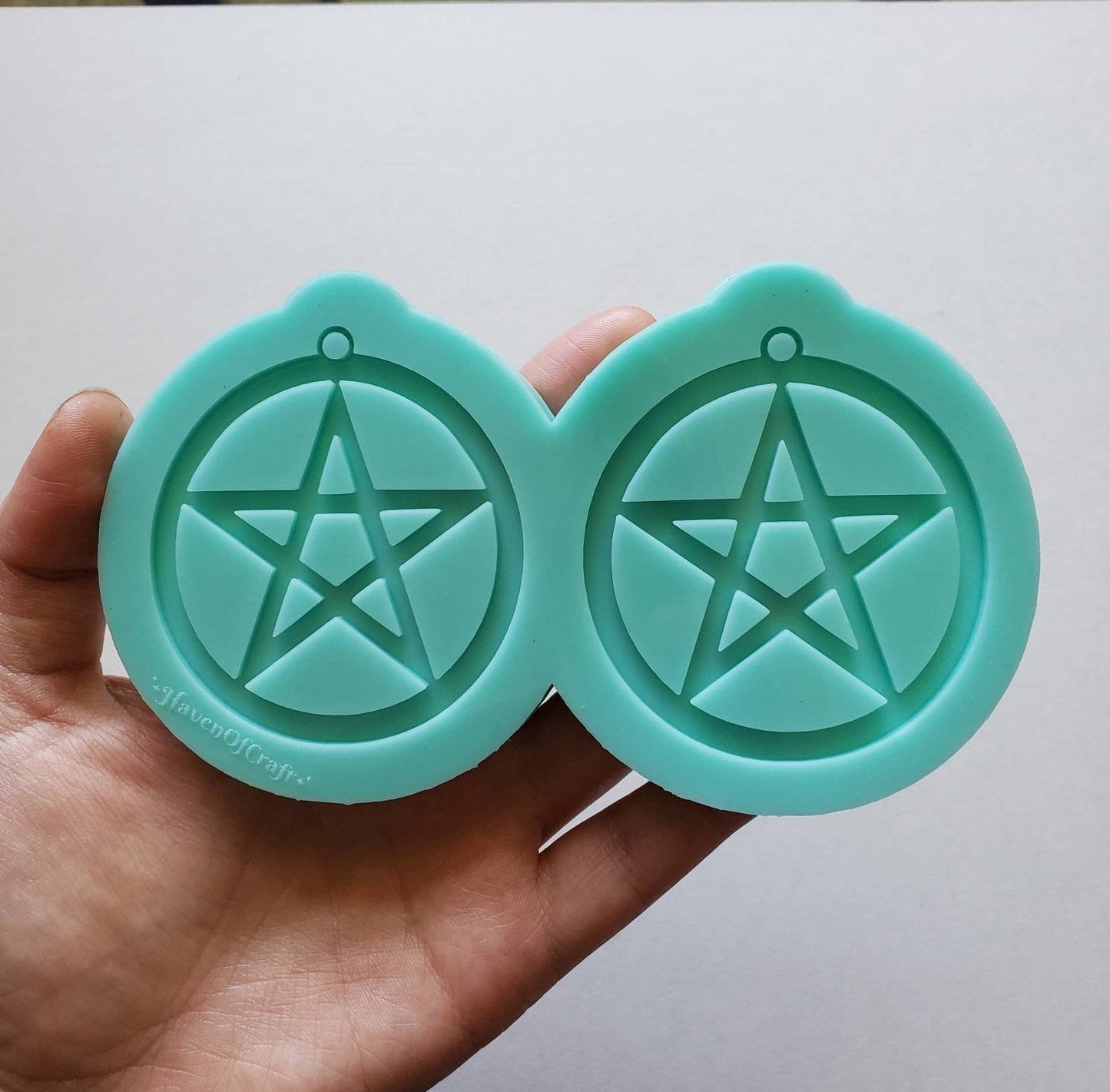 Made to order-Pentagram shiny silicone earring mold