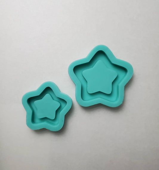 Made to Order - Thick Star Shaker Mold 2 Sizes - shiny silicone mold