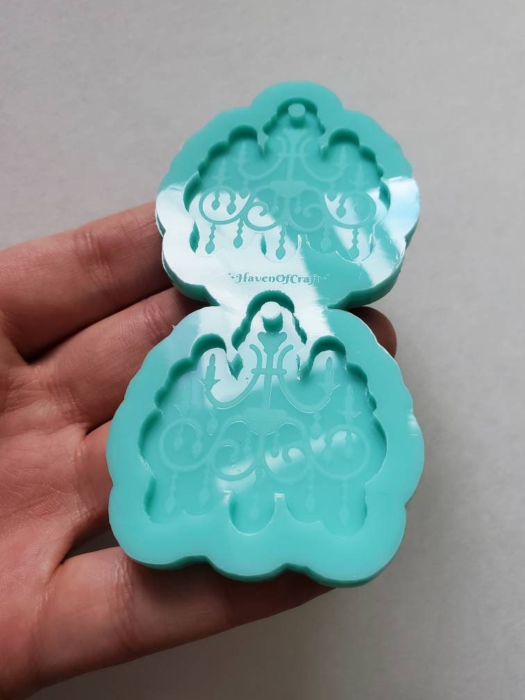 Made to Order - Chandelier Shiny Silicone Earring Mold- Made with Acrylic Blanks