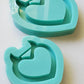Made to Order - Horn Heart Tsurikawa Silicone Mold 2 sizes - Made with Acrylic Blanks