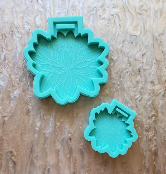 Lotus flower Tsurikawa Mold 2 sizes - Made with Acrylic Blank, shiny silicone mold -Made to order