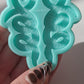 Heart worm earring silicone mold
