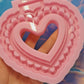 Lace heart Car Handle \Tsurikawa mold