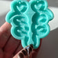 Heart worm earring silicone mold