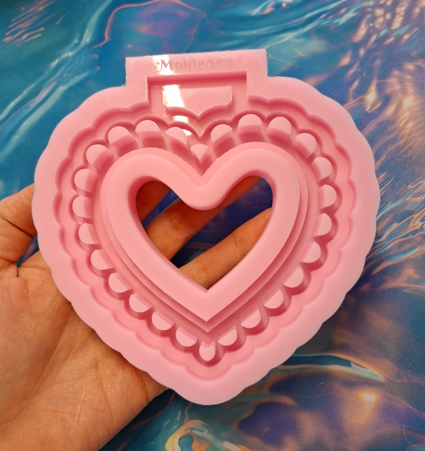 Lace heart Car Handle \Tsurikawa mold