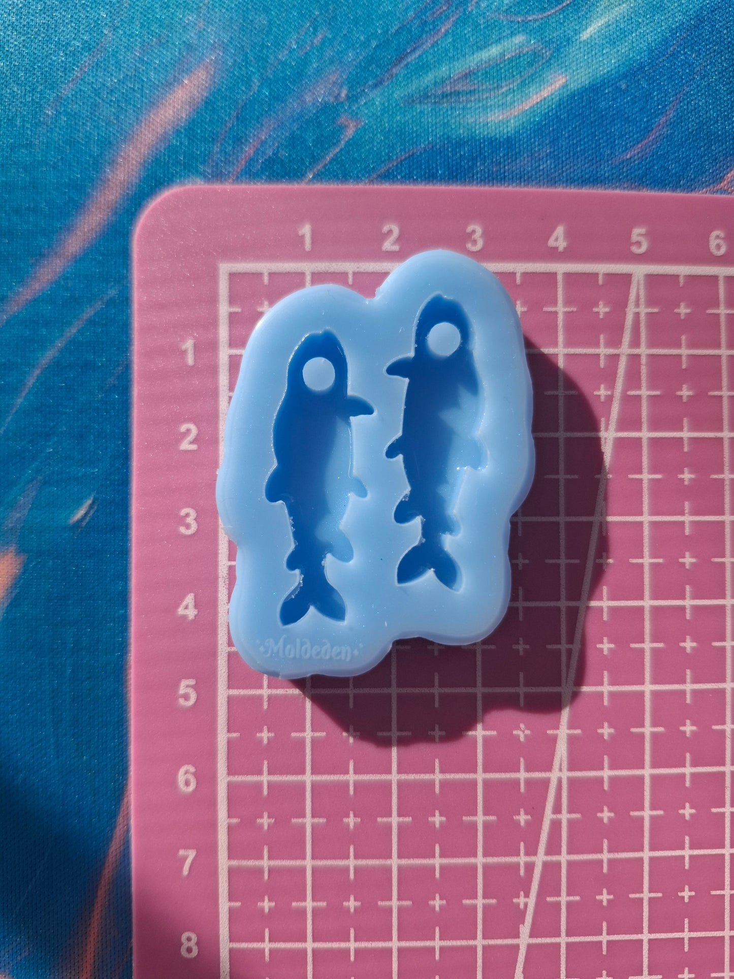Pre-Domed fish Earring Mold | Bigger holes for hoop earrings - Made to order