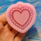 Small size Lace Heart keychain/shaker/grip mold