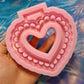 Lace heart Car Handle \Tsurikawa mold