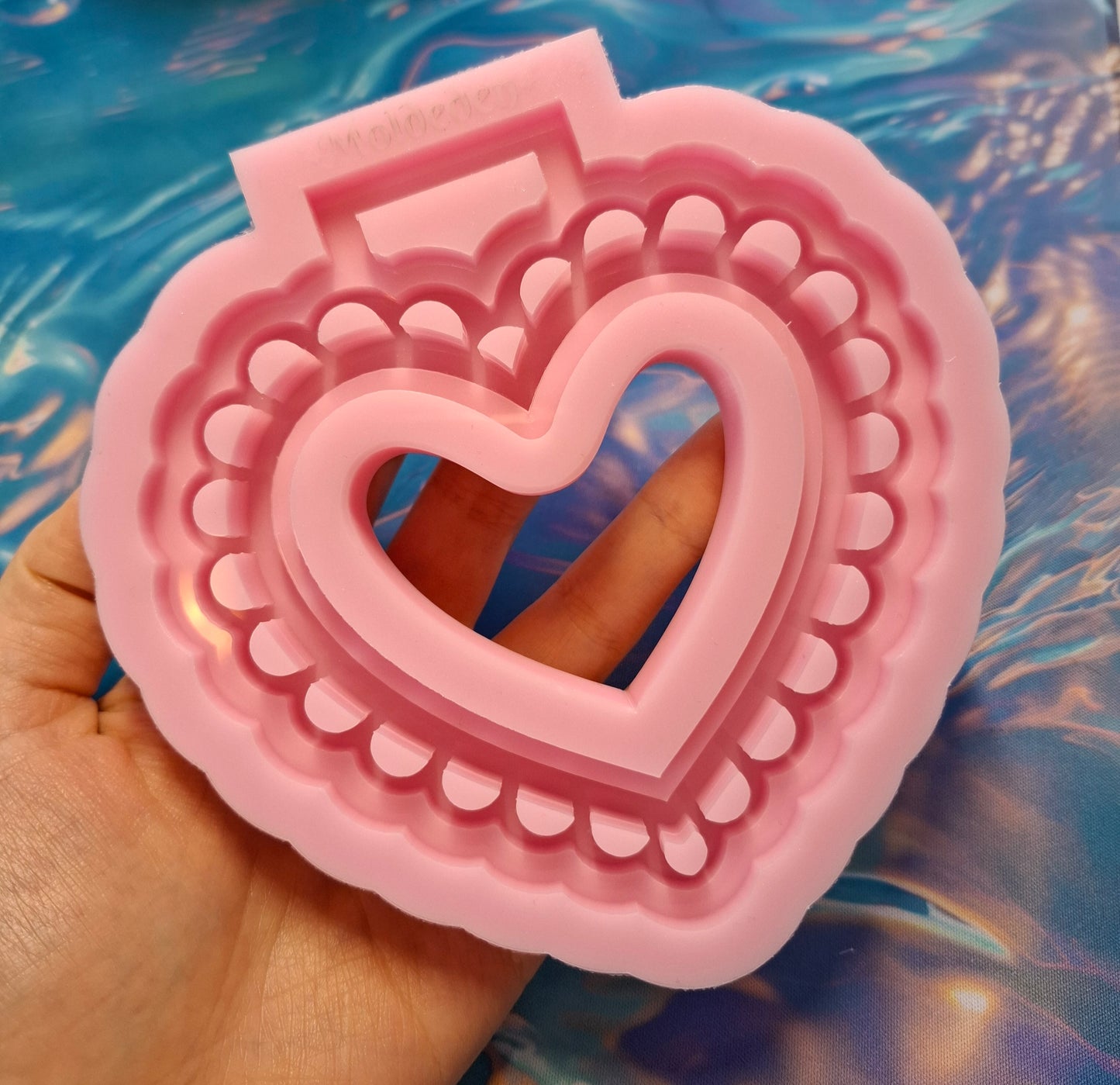 Lace heart Car Handle \Tsurikawa mold