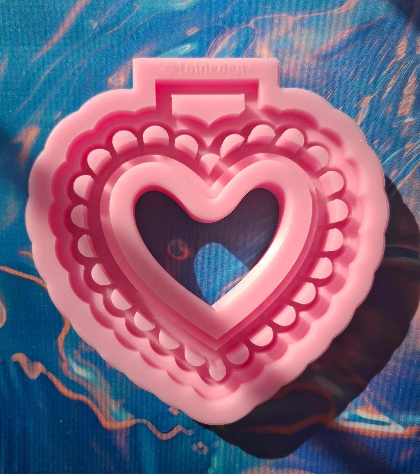 Lace heart Car Handle \Tsurikawa mold