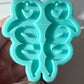 Heart Snake earring silicone mold