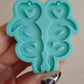 Heart worm earring silicone mold