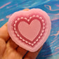 Small size Lace Heart keychain/shaker/grip mold
