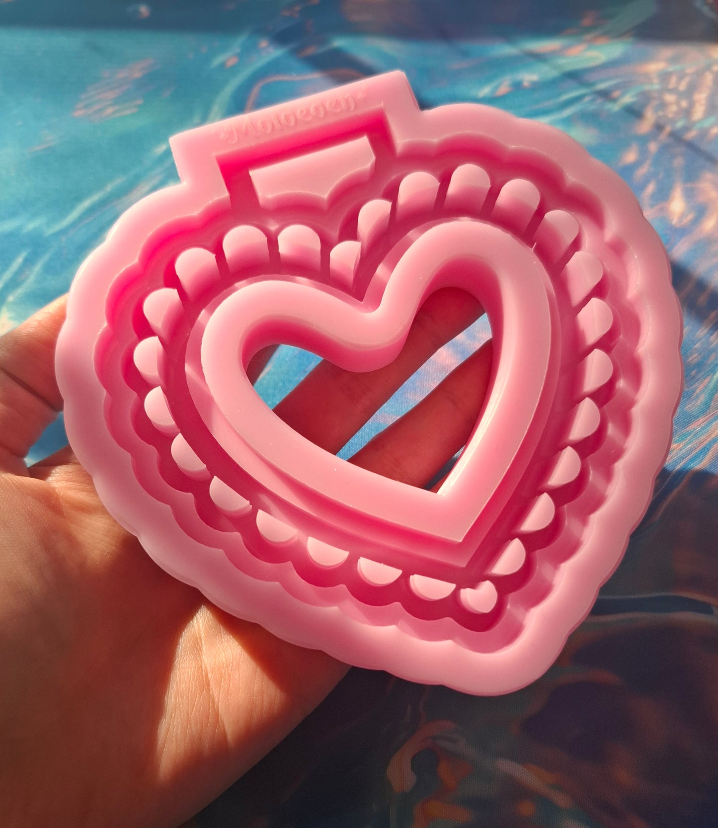Lace heart Car Handle \Tsurikawa mold