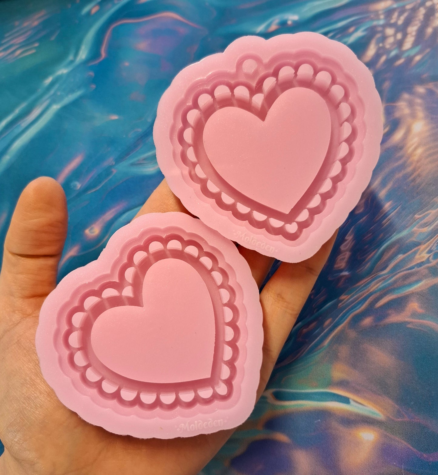 Big size Lace Heart keychain/shaker