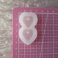 Pre-Domed Heart Earring Mold | Bigger holes for hoop earrings - Made to order