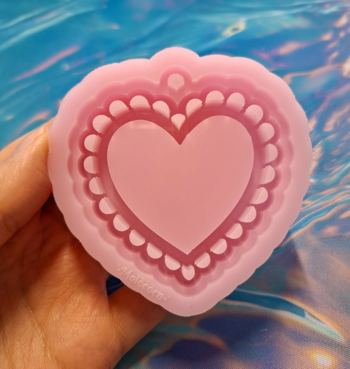 Big size Lace Heart keychain/shaker