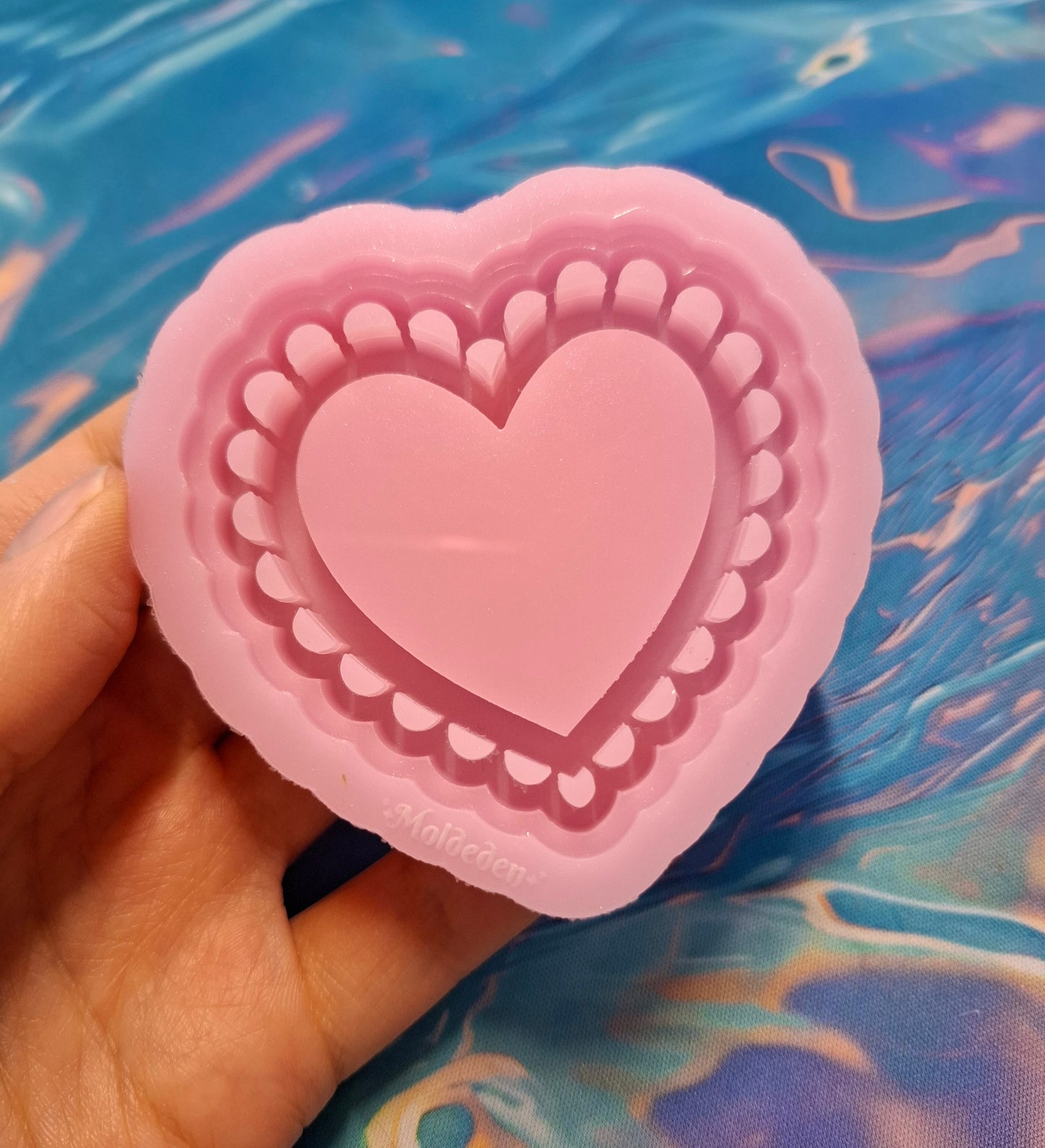 Big size Lace Heart keychain/shaker