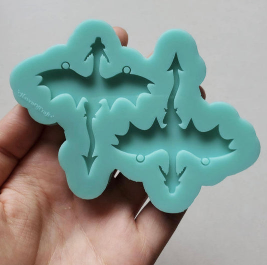 Dragon Earring Mold - Made to Order - Made from acrylic blank