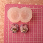 Earring Mold | Pansy Flowers - 2 Different Size To Choose From - Silicone Mold - Clear mold for UV resin available - Made to order