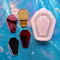 Cute Coffin Mirror Mold - 4 Different Colors of Mirror Available