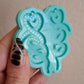 Heart worm earring silicone mold