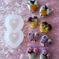Pre-Domed Heart Earring Mold | Bigger holes for hoop earrings - Made to order