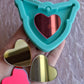 Cute Heart Mirror Mold - 4 Different Colors of Mirror Available
