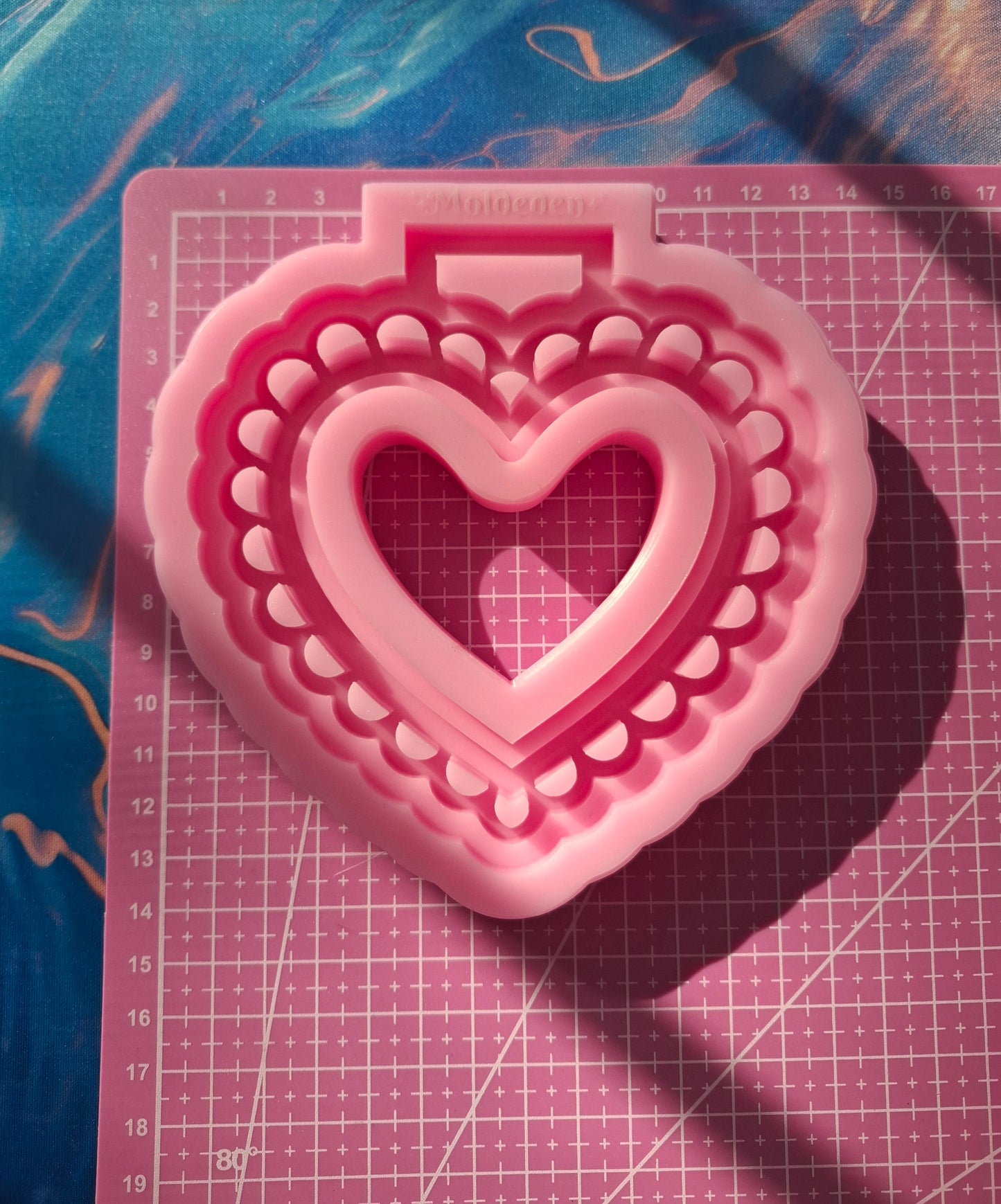 Lace heart Car Handle \Tsurikawa mold